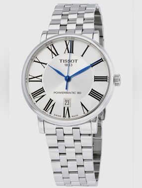 TissotCarson Powermatic 80 Automatic Silver Dial Men's Watch
